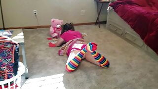 Little sister gets an accidental creampie by stepbrother