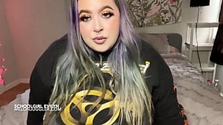 Thick thighs – inked schoolgirl is dirty