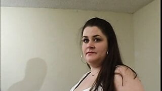 Fat girl is caught in the middle of a threesome between black guy and white guy