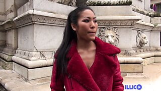 Poopea, beautiful Asian girl, gets fucked by strangers in a private club