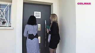 Sapphic fun between colleagues for Louise and Mya